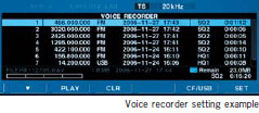 Voice recorder setting example